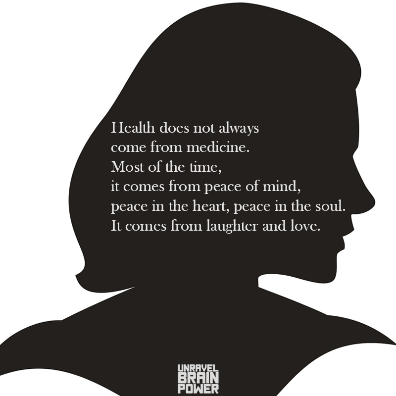 Health does not always come from medicine