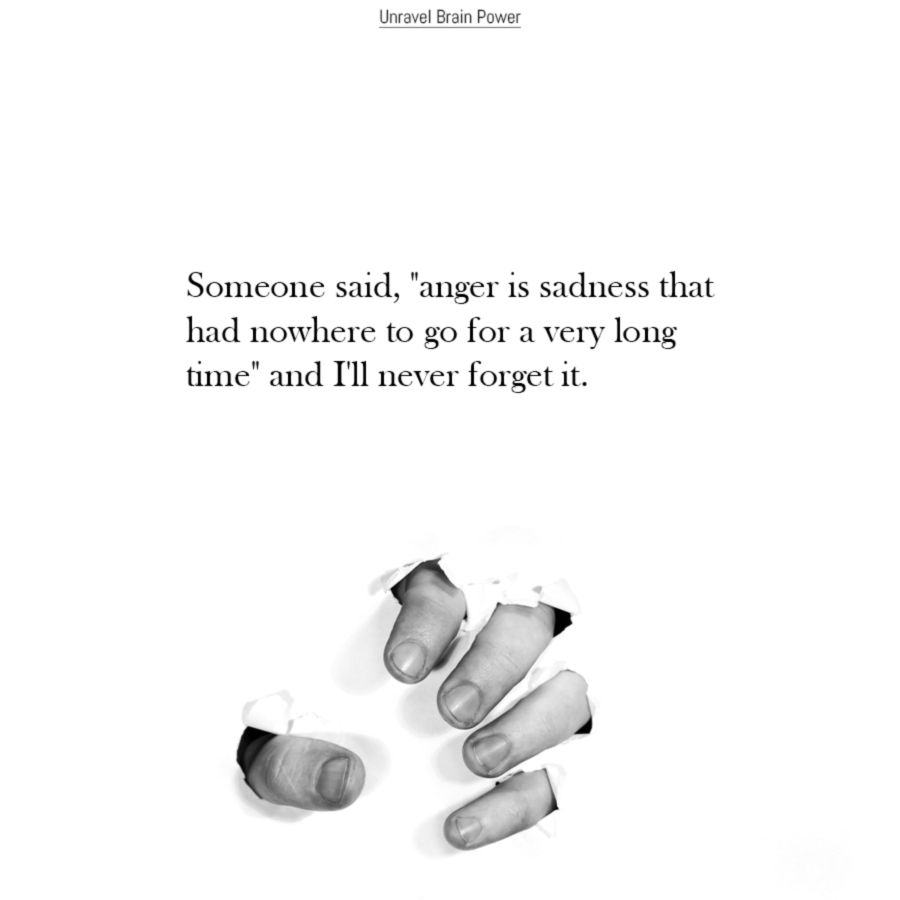anger is sadness