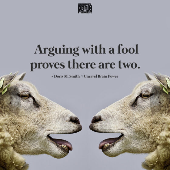 Arguing with a fool proves there are two - Unravel Brain Power