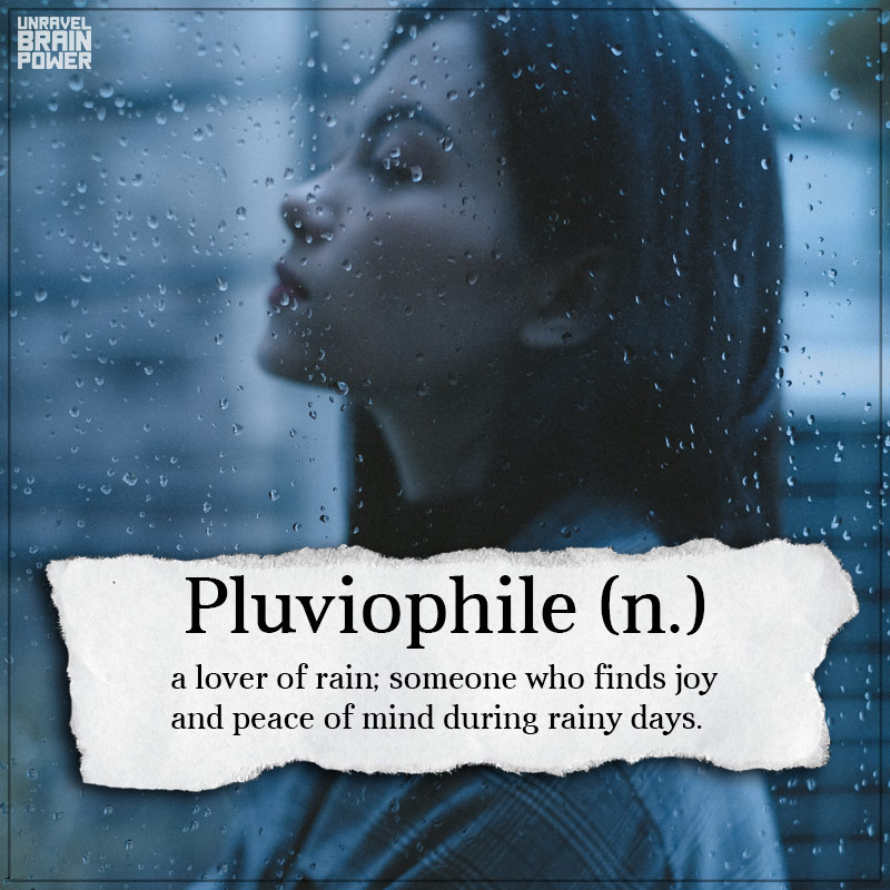Pluviophile (n.)