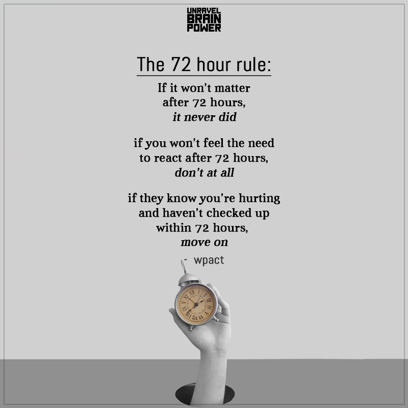 The 72 Hour Rule