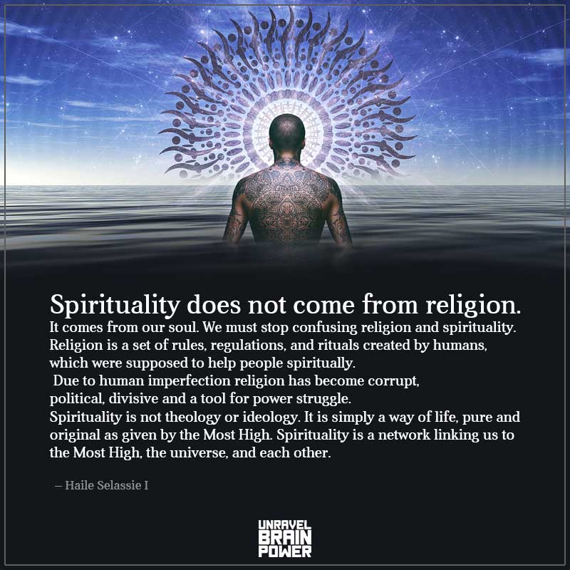 Spirituality Does Not Come From Religion