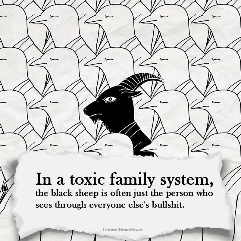 In A Toxic Family System The Black Sheep Is Often Just The Person